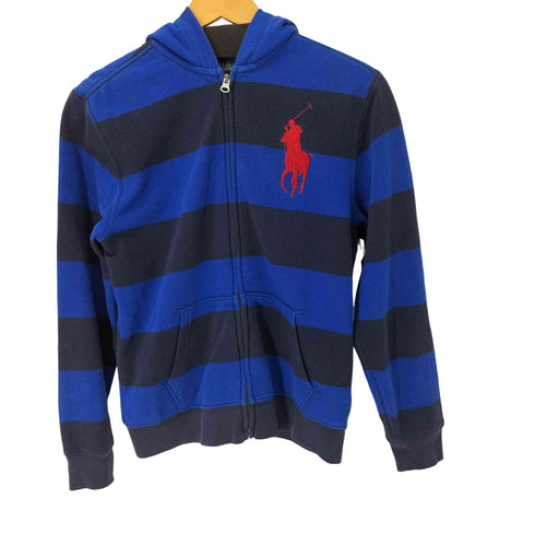 ポロラルフローレン POLO RALPH LAUREN ビッグポニー刺繍 ワイドボーダージップパーカー レディース JPN:L