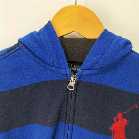 ポロラルフローレン POLO RALPH LAUREN ビッグポニー刺繍 ワイドボーダージップパーカー レディース JPN:L