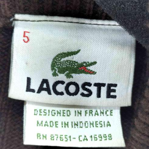 ラコステ LACOSTE ワンポイント ドライバーズニット メンズ JPN:5