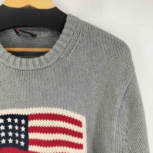 ポロジーンズカンパニーラルフローレン POLO JEANS COMPANY RALPH LAUREN 星条旗柄 コットンニット メンズ JPN:XL