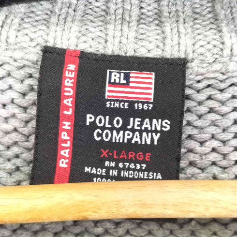 ポロジーンズカンパニーラルフローレン POLO JEANS COMPANY RALPH LAUREN 星条旗柄 コットンニット メンズ JPN:XL