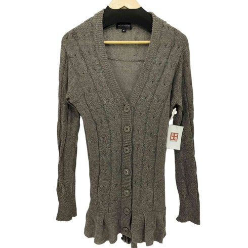 ジルスチュアート JILLSTUART アルパカ混 ダメージ ニットカーディガン レディース import:M