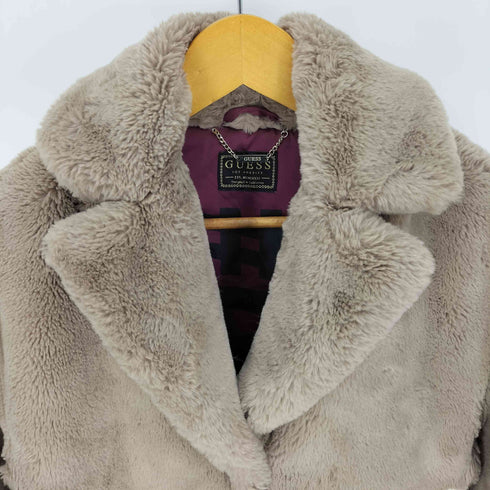 ゲス GUESS SHELLY BELT FAUX FUR COAT ファーコート レディース import:XS
