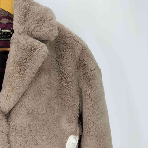 ゲス GUESS SHELLY BELT FAUX FUR COAT ファーコート レディース import:XS