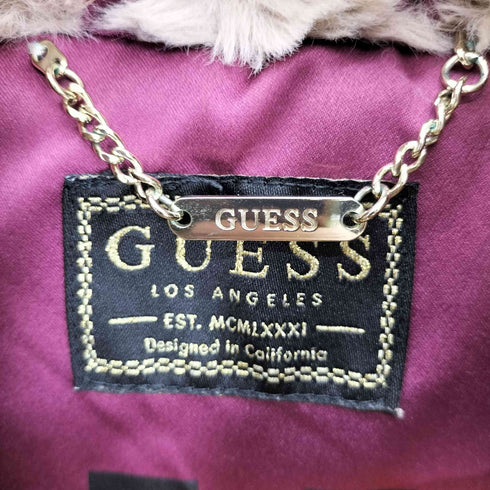 ゲス GUESS SHELLY BELT FAUX FUR COAT ファーコート レディース import:XS