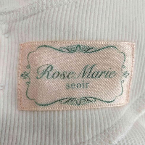 rose marie ムーンカッティング モックネック フリルコットンニット レディース