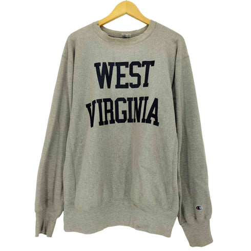 チャンピオン Champion 90S メキシコ製 刺繍タグ リバースウィーブ WEST VIRGINIA カレッジ スウェット レディース import:XL