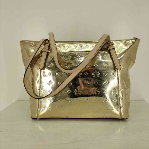 マイケルコース Michael Kors PALE GOLD LG TZ TOTE モノグラム メタリック トートバッグ レディース