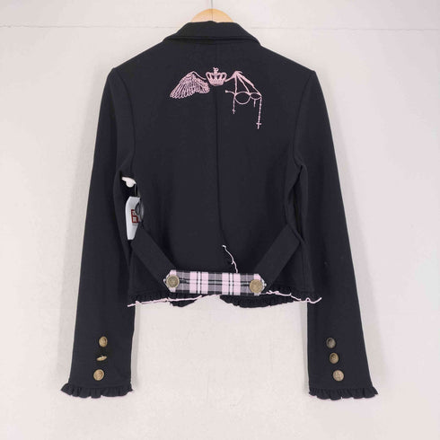 PUTUMAYO バック刺繍 チェーンボタン ハートカラー フリルジャケット レディース