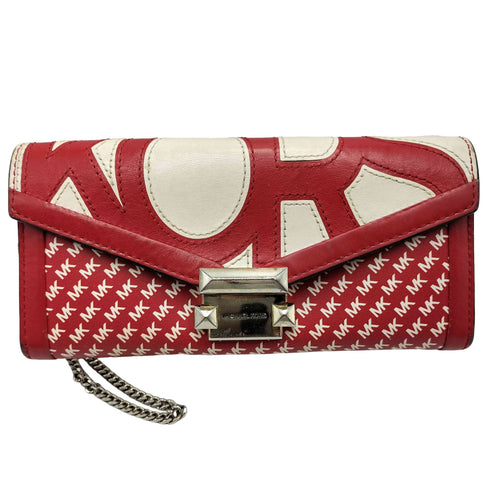 マイケルコース Michael Kors Graphic Logo Wallet ロゴ チェーン ロング ウォレット レディース