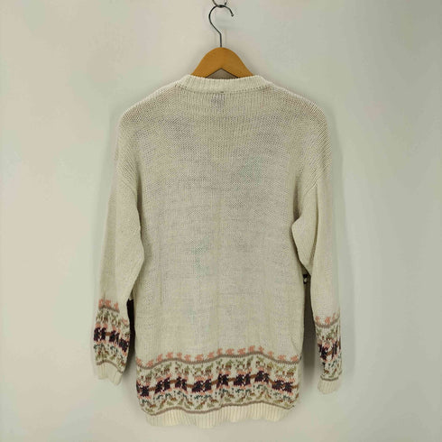 キャンダ CANDA 総柄 3D コットンニット レディース JPN:L