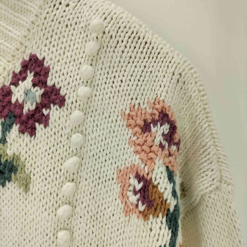 キャンダ CANDA 総柄 3D コットンニット レディース JPN:L