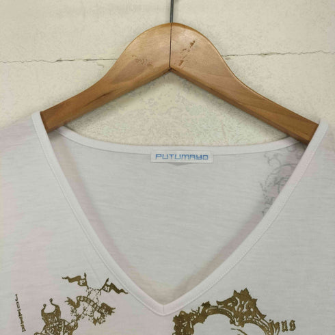 PUTUMAYO Vネック グラフィックプリント 半袖Tシャツ レディース