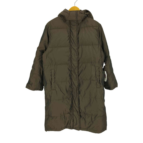 バーバリーロンドン BURBERRY LONDON 裏地 ノバチェック フード ジップアップ ロング ダウン コート レディース JPN:9号