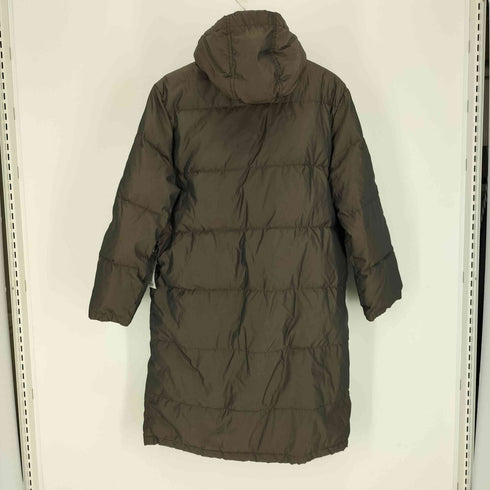 バーバリーロンドン BURBERRY LONDON 裏地 ノバチェック フード ジップアップ ロング ダウン コート レディース JPN:9号