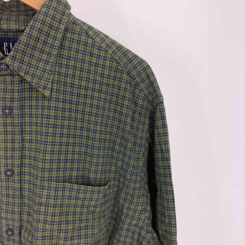 ギャップ Gap タータン チェック ボタンダウン L/S シャツ メンズ import:M