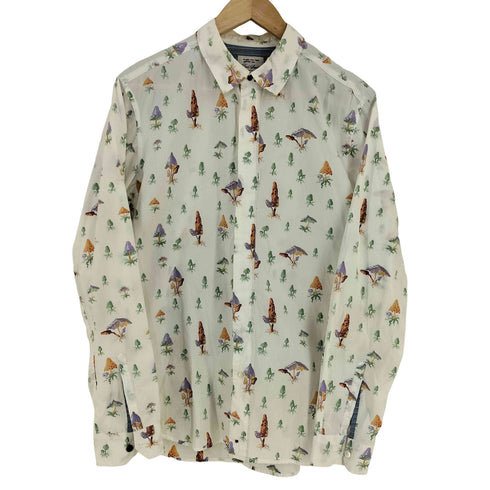 ポールスミス Paul Smith RED EAR キノコ柄 レギュラーカラーシャツ メンズ import:L