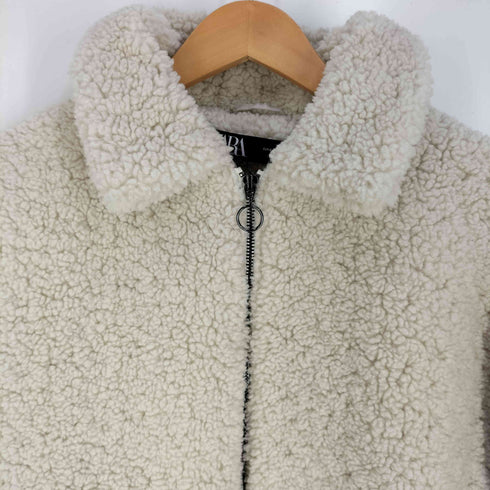 ザラ ZARA クロップド パデッド ボアジャケット レディース import:S