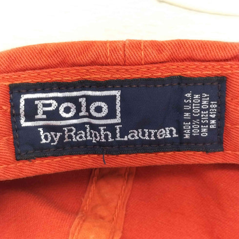 ポロバイラルフローレン Polo by RALPH LAUREN 90S MADE IN USA スモールポニー刺繍6パネルキャップ メンズ