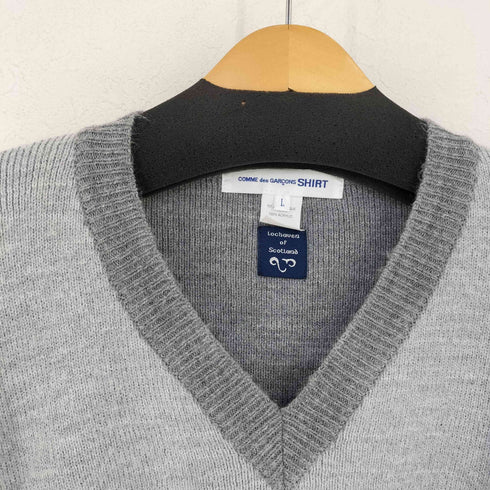 コムデギャルソンシャツ COMME des GARCONS SHIRT lochaven of scotland ツートン Vネックニット メンズ JPN:L