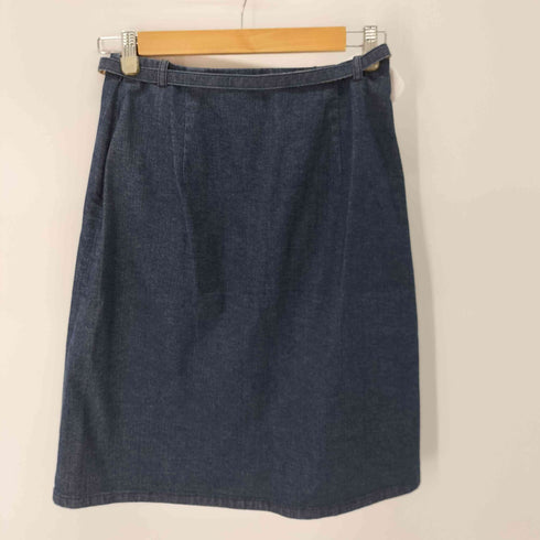 バーバリーブルーレーベル BURBERRY BLUE LABEL ベルト付きインディゴデニムスカート ノバチェック レディース JPN:38