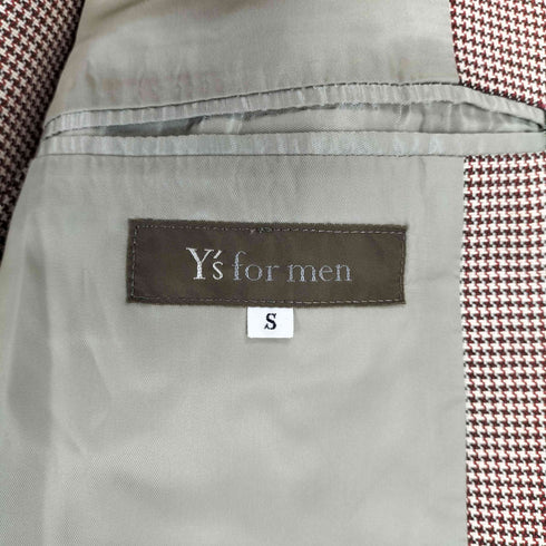 ワイズフォーメン Ys for men 90S 茶タグ 千鳥格子柄テーラードジャケット メンズ JPN:S
