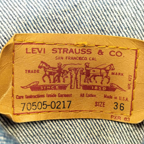 リーバイス Levis 90S 95年製 USA製 70505-0217 ボタン裏715刻印 3rd型 デニム トラッカー ジャケット Gジャン メンズ 36