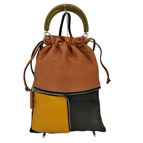 マルニ MARNI 15SS レザー パッチワーク 2WAY ショルダー ハンドバッグ レディース