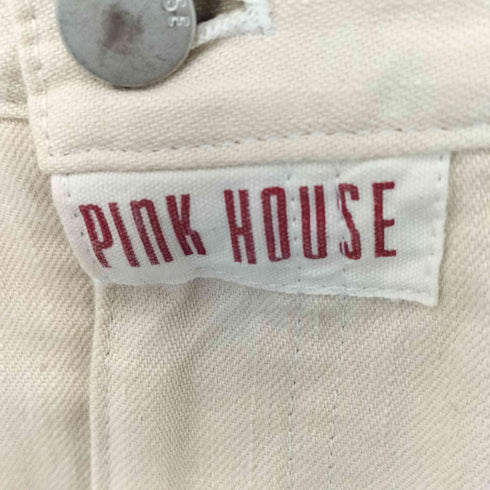 ピンクハウス PINK HOUSE ウエスト柄切替え クマ刺繍 デニムマキシスカート レディース JPN:L