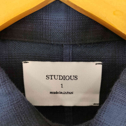 ステュディオス STUDIOUS オンブレチェックネルシャツ メンズ 1