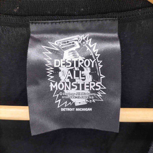 ヒステリックグラマー HYSTERIC GLAMOUR destroy all monster ドッキングデザイン 総柄カーディガン Y2K レディース