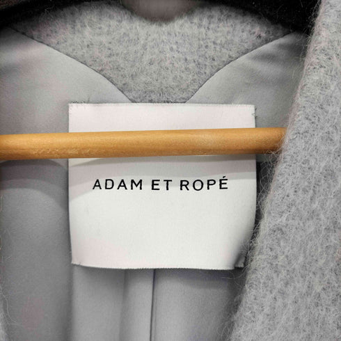 アダムエロペ Adam et Rope モヘヤシャギーノーカラーコート レディース FREE