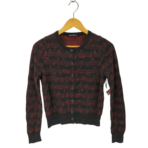 ヒステリックグラマー HYSTERIC GLAMOUR 音符柄 クルーネックカーディガン Y2K レディース