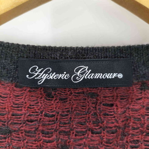 ヒステリックグラマー HYSTERIC GLAMOUR 音符柄 クルーネックカーディガン Y2K レディース