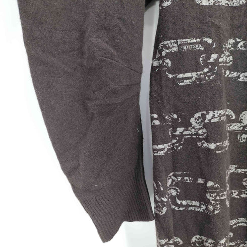 ヒステリックグラマー HYSTERIC GLAMOUR スカルチェーンデザイン ニットカーディガン Y2K レディース
