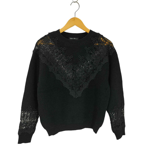 ヒステリックグラマー HYSTERIC GLAMOUR BEAR LACE ワッフル編み プルオーバー メッシュ切替 Y2K レディース