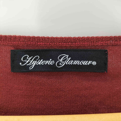 ヒステリックグラマー HYSTERIC GLAMOUR キャット刺繍 Vネックニット Y2K レディース