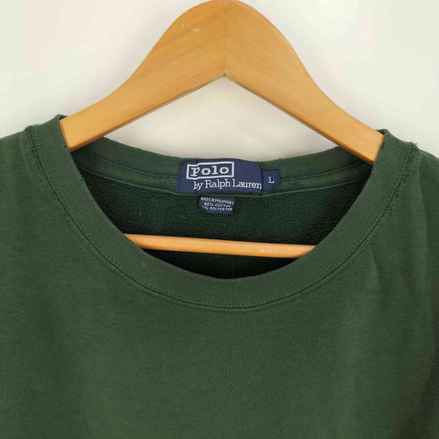 ポロバイラルフローレン Polo by RALPH LAUREN ポニー刺繍 コットンポリ クルーネックスウェット メンズ import:L