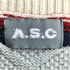 A.S.C マルチカラー ボーダー Vネック ニットベスト メンズ