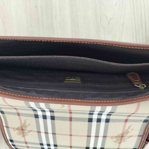 バーバリーロンドン BURBERRY LONDON シャドーホース ノヴァチェック レザーショルダーバッグ レディース