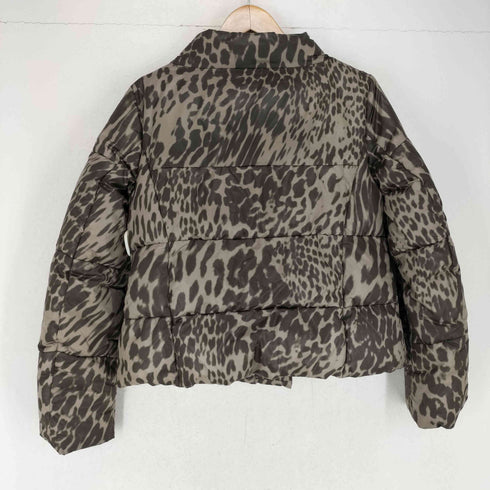 マックスマーラウィーケンドライン Max Mara WEEKEND LINE レオパード転写柄 ラウンドネックダウンジャケット レディース 40