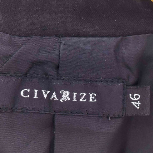 シヴァーライズ CIVARIZE アシンメトリー プリーツ ロングテーラードジャケット メンズ JPN:46