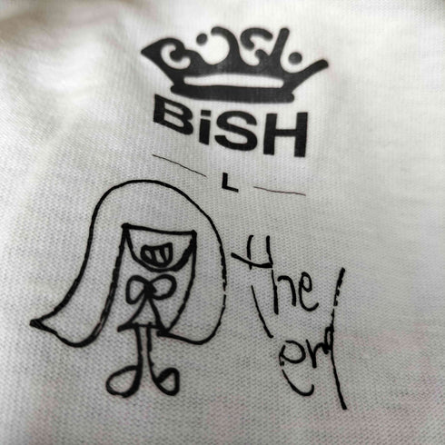 キャラクター 刺繍 クルーネック オーバーサイズ Tシャツ メンズ JPN:L