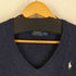 ポロラルフローレン POLO RALPH LAUREN カシミヤ混 ポニー刺繍 Vネックウールケーブルニット レディース S P