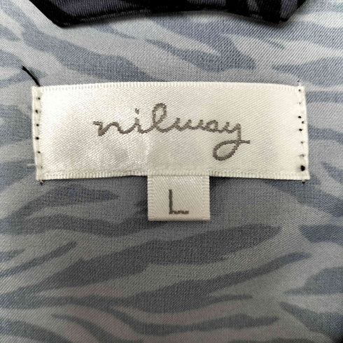 ニルウェイ Nilway レオパード 総柄 開襟 オープンカラー ポリ アロハシャツ メンズ JPN:L
