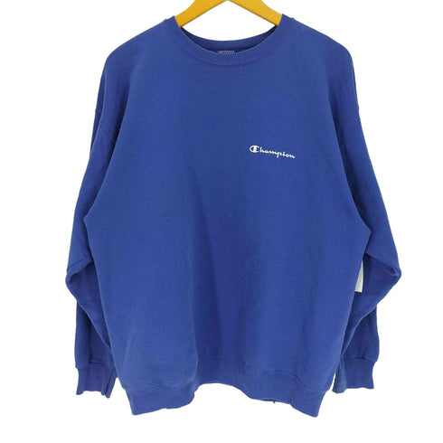チャンピオン Champion 90S メキシコ製 ワンポイント ロゴ プリント コットンポリ クルーネック スウェット トレーナー メンズ import:L