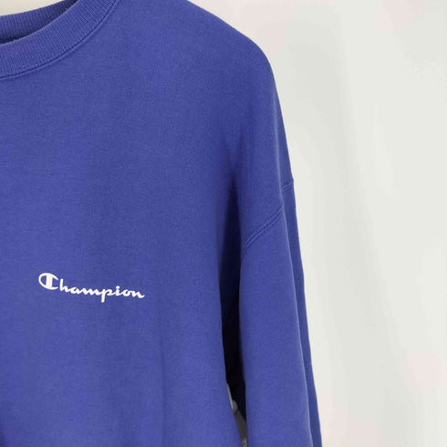 チャンピオン Champion 90S メキシコ製 ワンポイント ロゴ プリント コットンポリ クルーネック スウェット トレーナー メンズ import:L