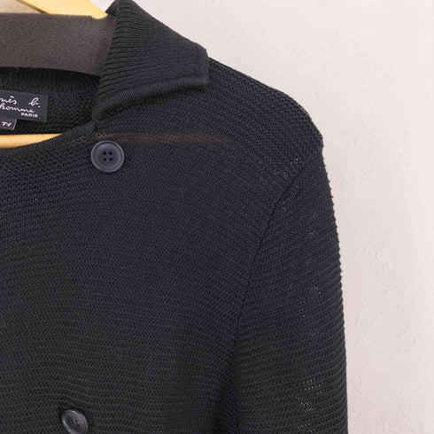 アニエスベーオム Agnes b.homme ダブルブレスト カーディガン リネン メッシュ メンズ T1