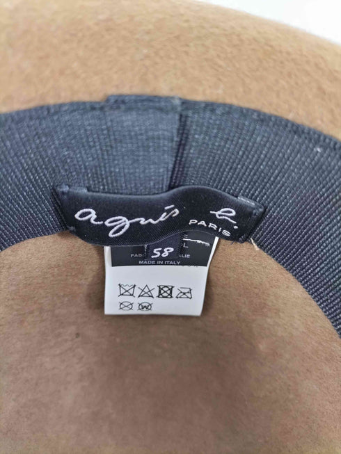 アニエスベー agnes b. PARIS イタリア製 ウールハット レディース 58