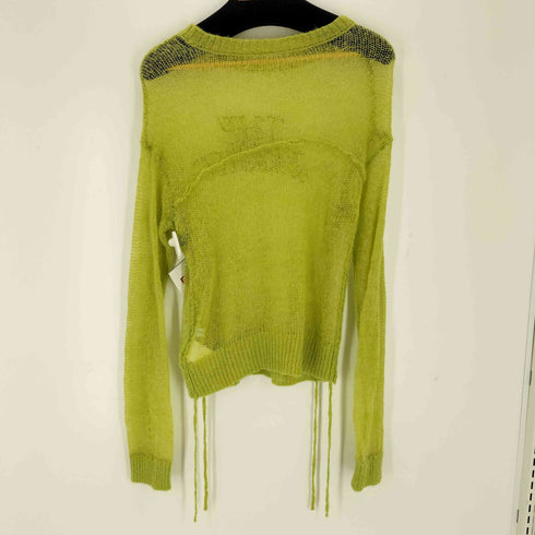 メゾンスペシャル MAISON SPECIAL Bright Logo Sheer Knitwear レディース FREE